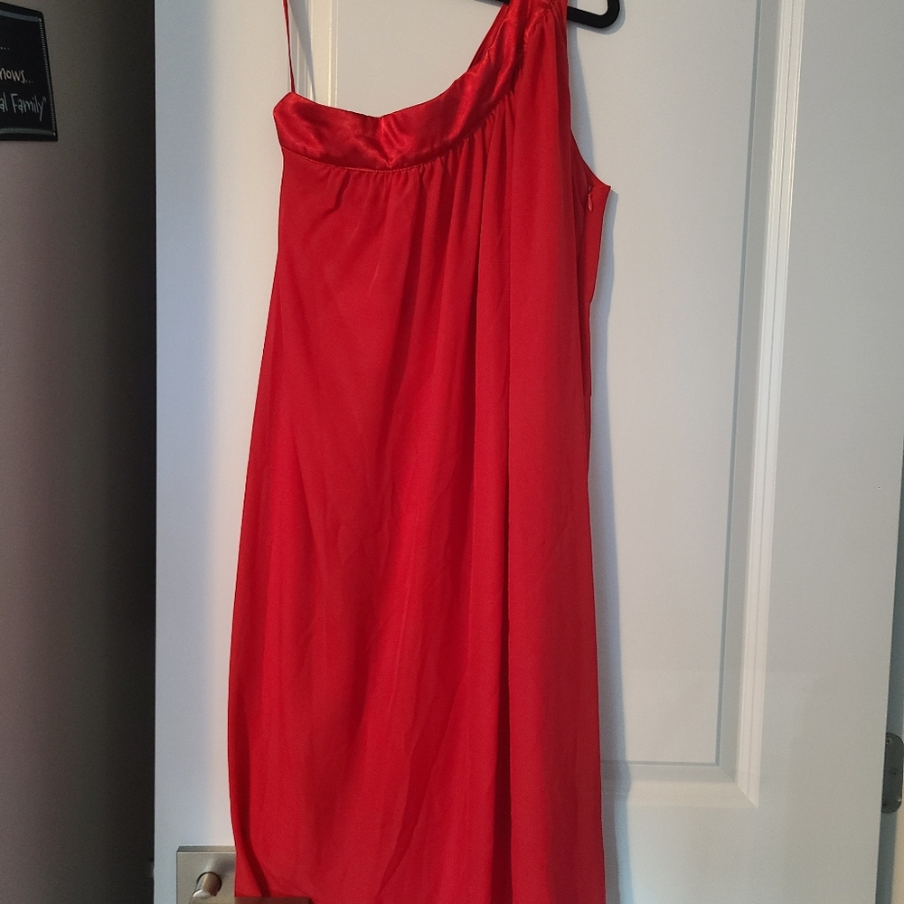 Lane Bryant Red One Shoulder Sexy Coctail Dress L